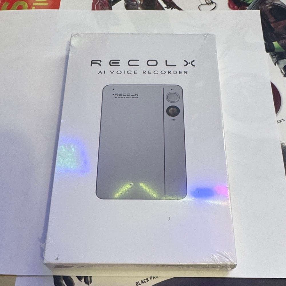 Recolx AI Voice Recorder in Silver